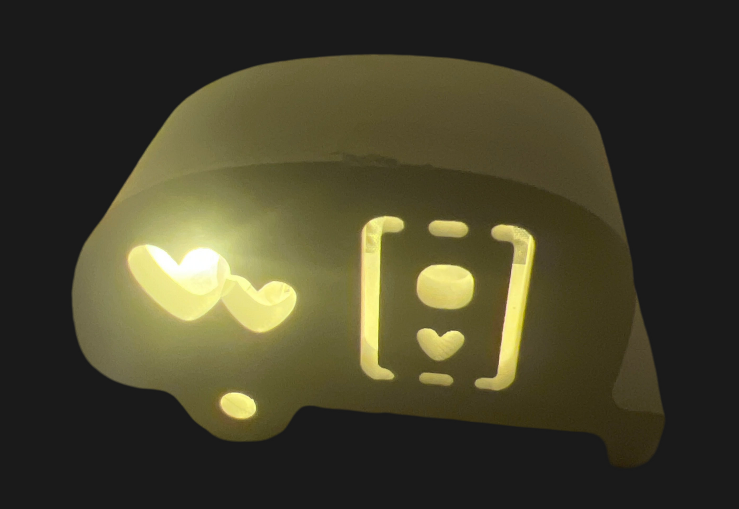 Mini - Wohnwagen „ab in den Urlaub“ # 02 mit LED - Ballonlicht in der Farbe warmweiß