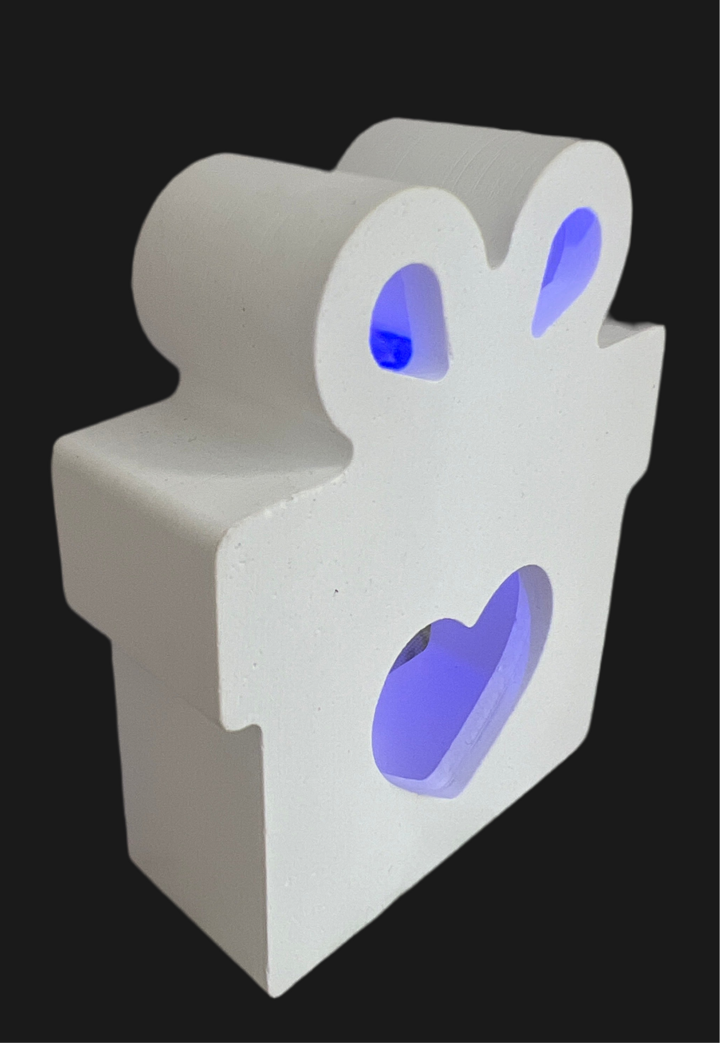 Deko Element „Geschenk“ *HERZ* mit LED-Ballonlicht in der Farbe blau
