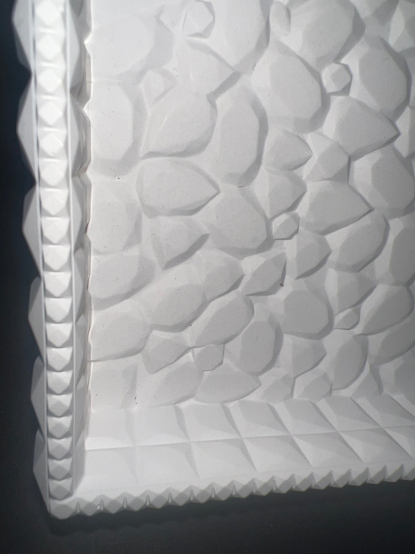 Rechteckige Ablage Schale Relief Diamant Struktur