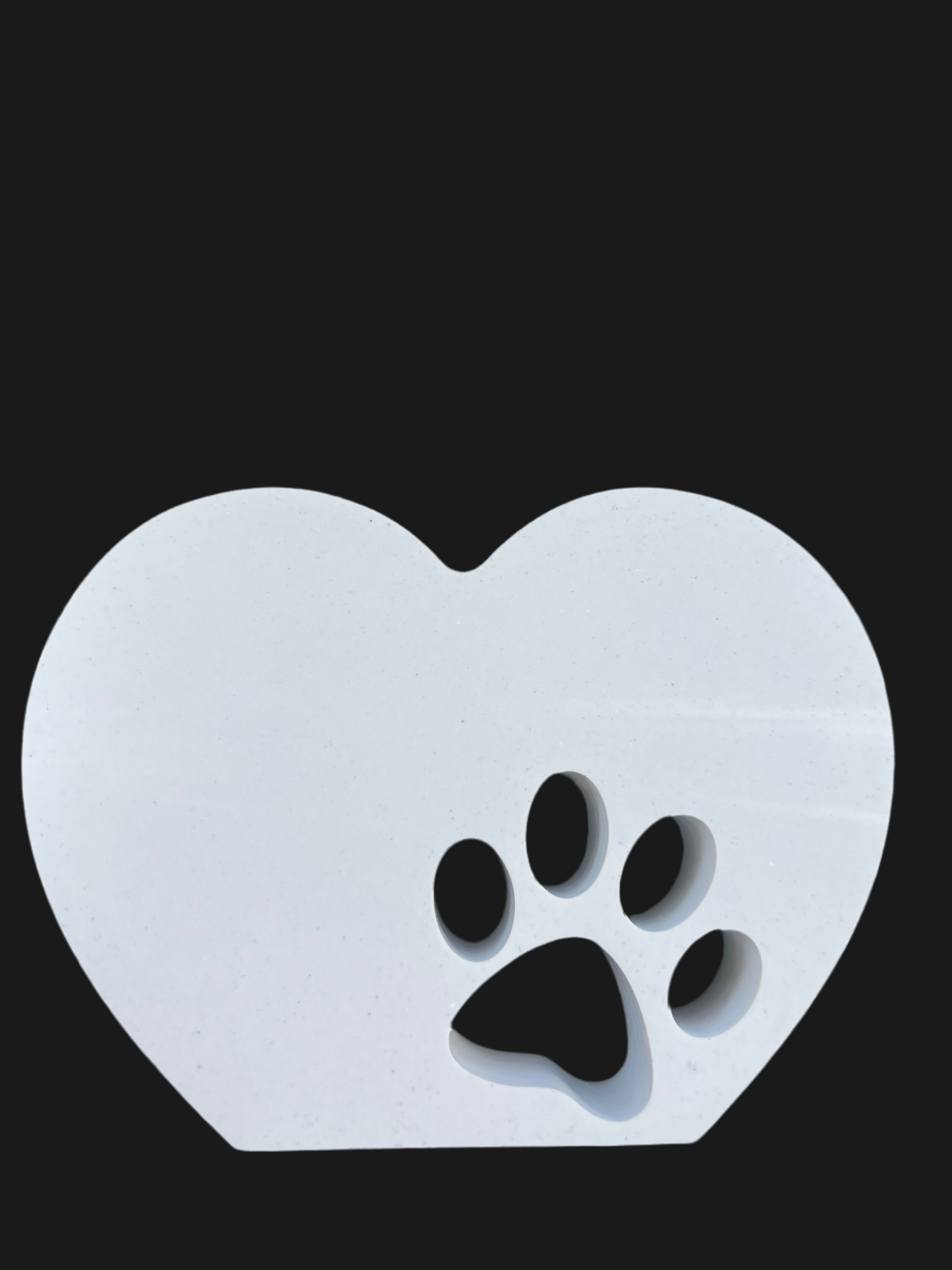 Gedenken an Hunde und Katzen für  „Gedenkstätten mit Pfote“ Element mittlere Größe aus Keramik handgefertigt in der Farbe weiß