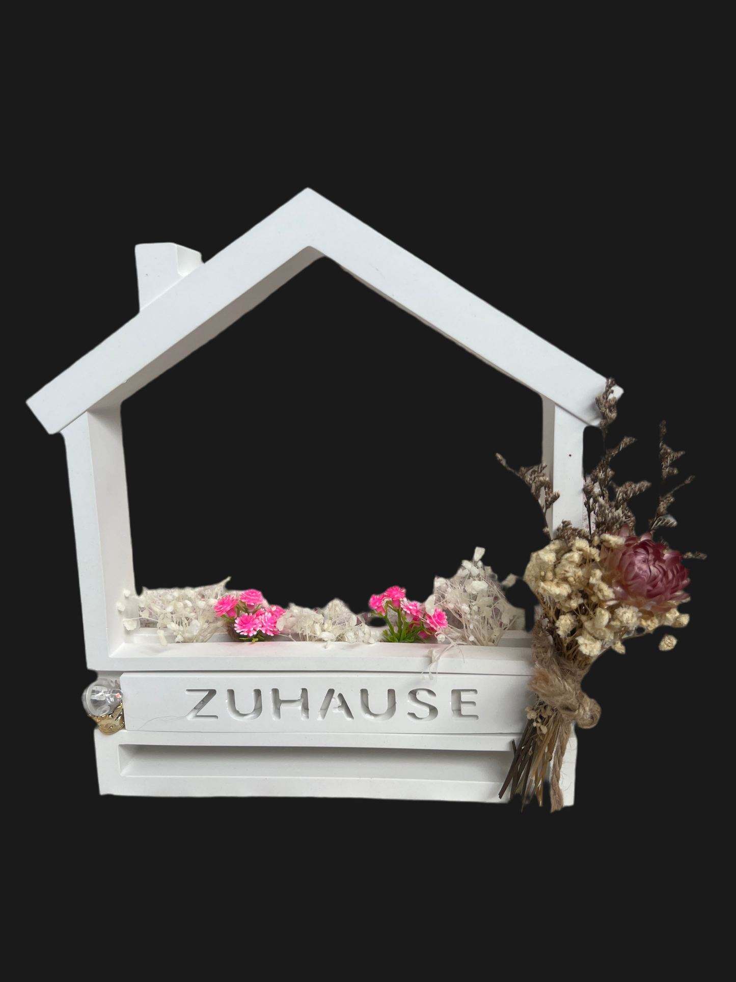 Haus „ZUHAUSE“ bepflanzt Dekoelement