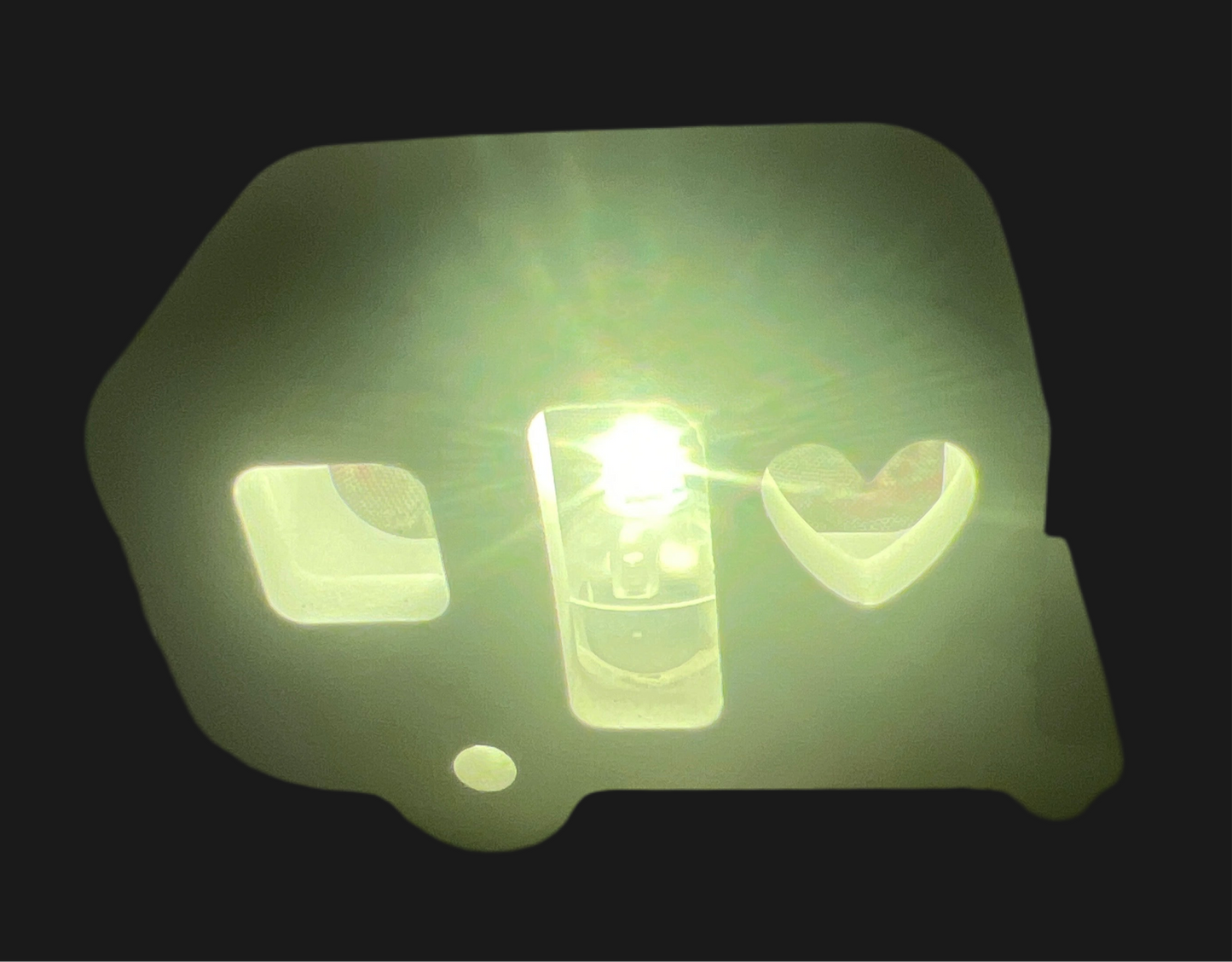 Mini - Wohnwagen „ab in den Urlaub“ # 03 mit LED - Ballonlicht in der Farbe warmweiß
